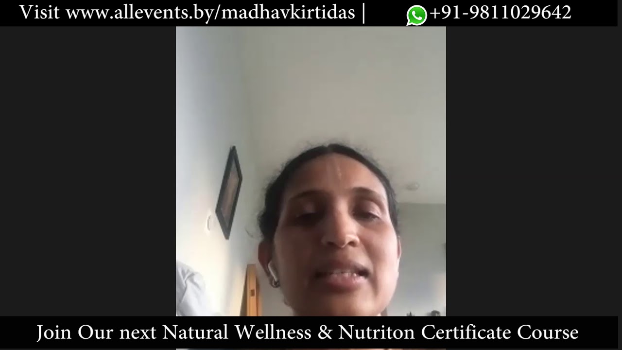 Krishangi from Detroit USA completed online Natural wellness course sharing her experience.