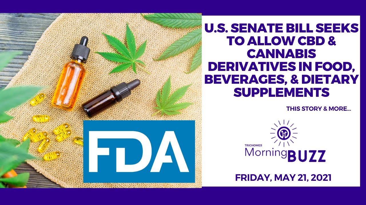 U.S. Senate Bill Seeks to Allow CBD & Cannabis Derivatives in Food, Beverages, & Dietary Supplements