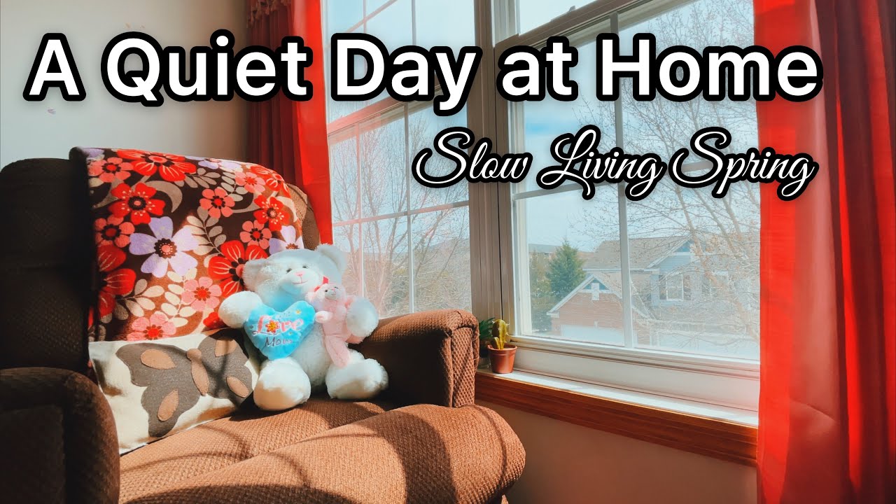 Slow Living Silent Vlog: A Quiet Day At Home – Indoor Plant Care, Chai Latte, Coffee Cake, Sewing…