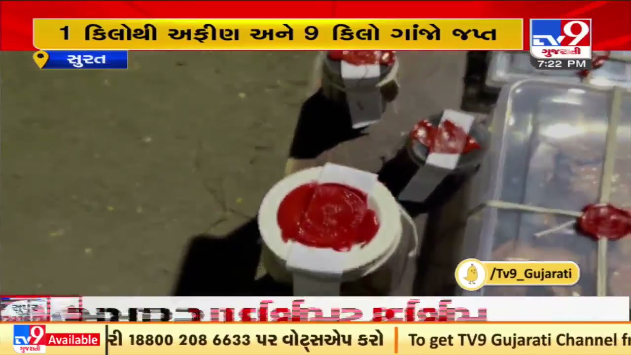 3 drug peddlers arrested from Surat, 1 kg opium and 9 kg cannabis seized| TV9News