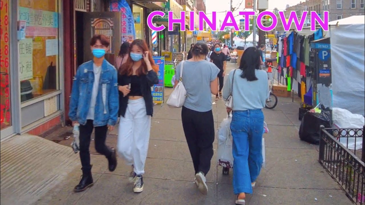 WALKING IN CHINATOWN, BROOKLYN NEW YORK, 8TH AVE, NYC, VITUAL WALKING TOUR 4K!!