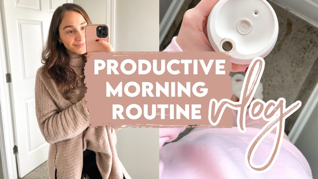 PRODUCTIVE MORNING ROUTINE! How to wake up early, my 2022 goals, Workout, Vlog!