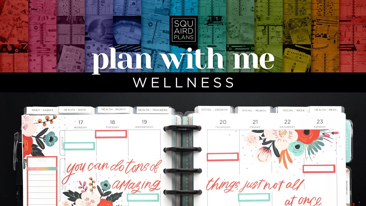 Health Plan with Me :: Modern Florals Theme :: Classic Happy Planner Wellness Layout