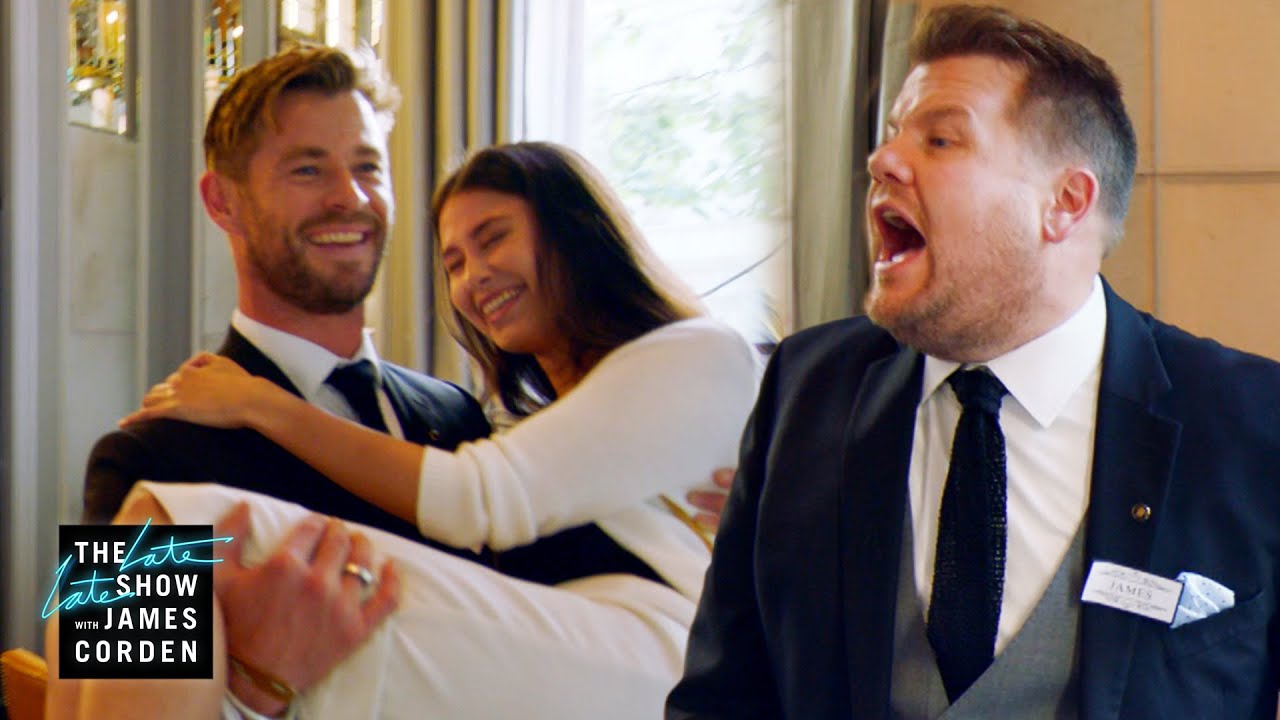 Chris Hemsworth v. James Corden – Battle of the Waiters – #LateLateLondon