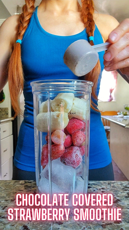 Chocolate Covered Strawberry Post Run Smoothie Recipe