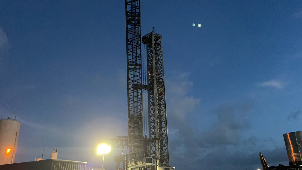 Main Gate 8:23pm SpaceX Starbase, Boca Chica, TX