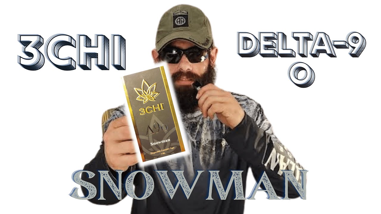 New 3CHI Delta-9 THC-O disposable! Snowman strain review from the road!!