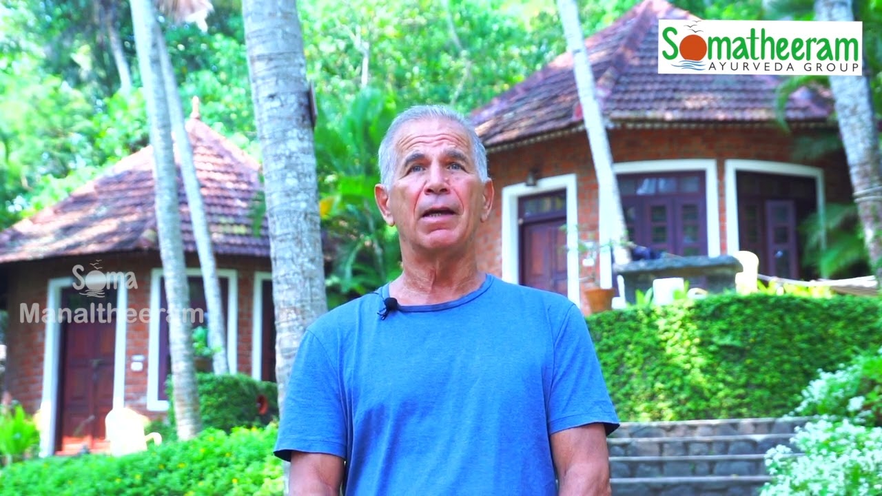 MR.FIERBERG, from United States Of America, is sharing his Ayurveda experience at Soma Manaltheeram.