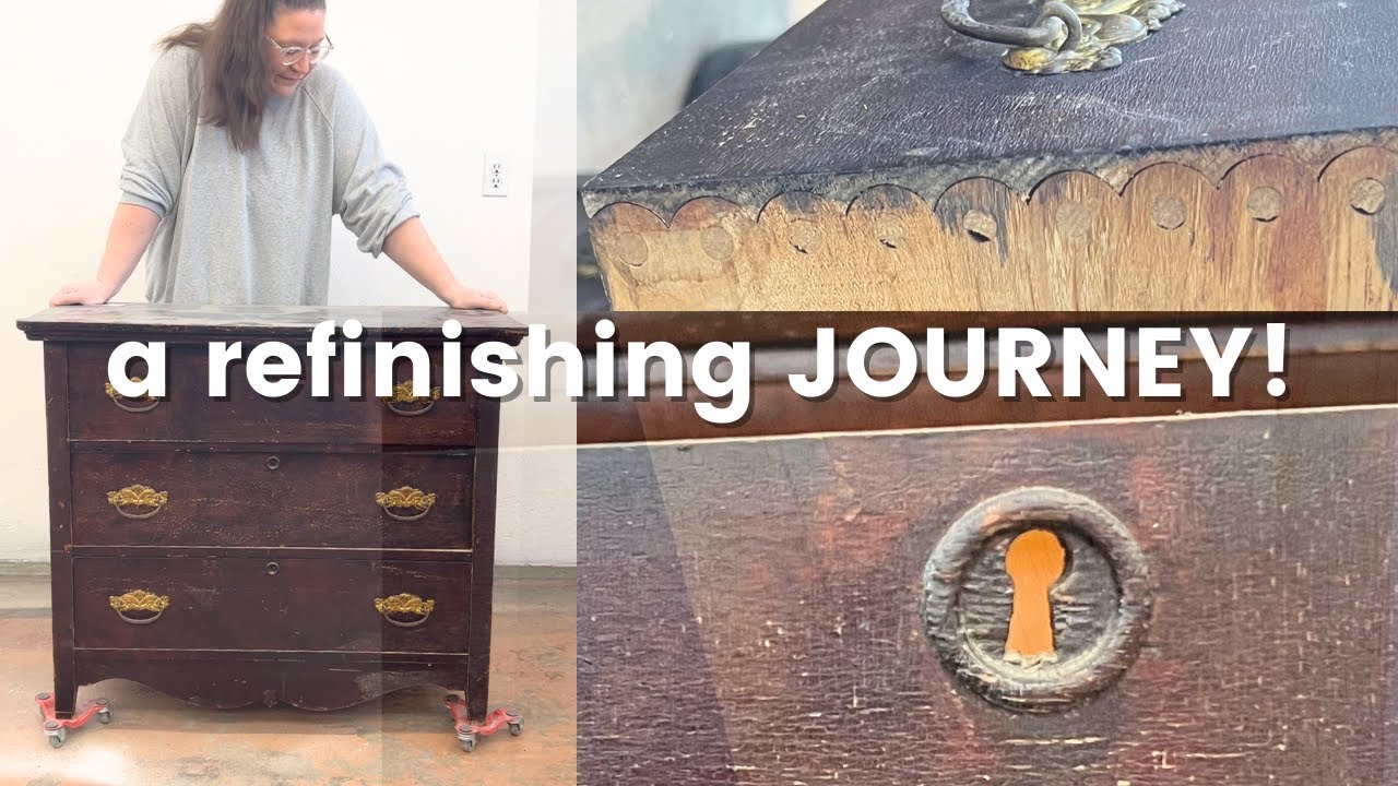 Restoration Attempt turned MILK PAINTED MAKEOVER | The journey of a Victorian Era Dresser