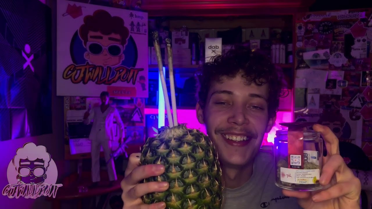 SMOKING TWO JOINTS OUT A PINEAPPLE