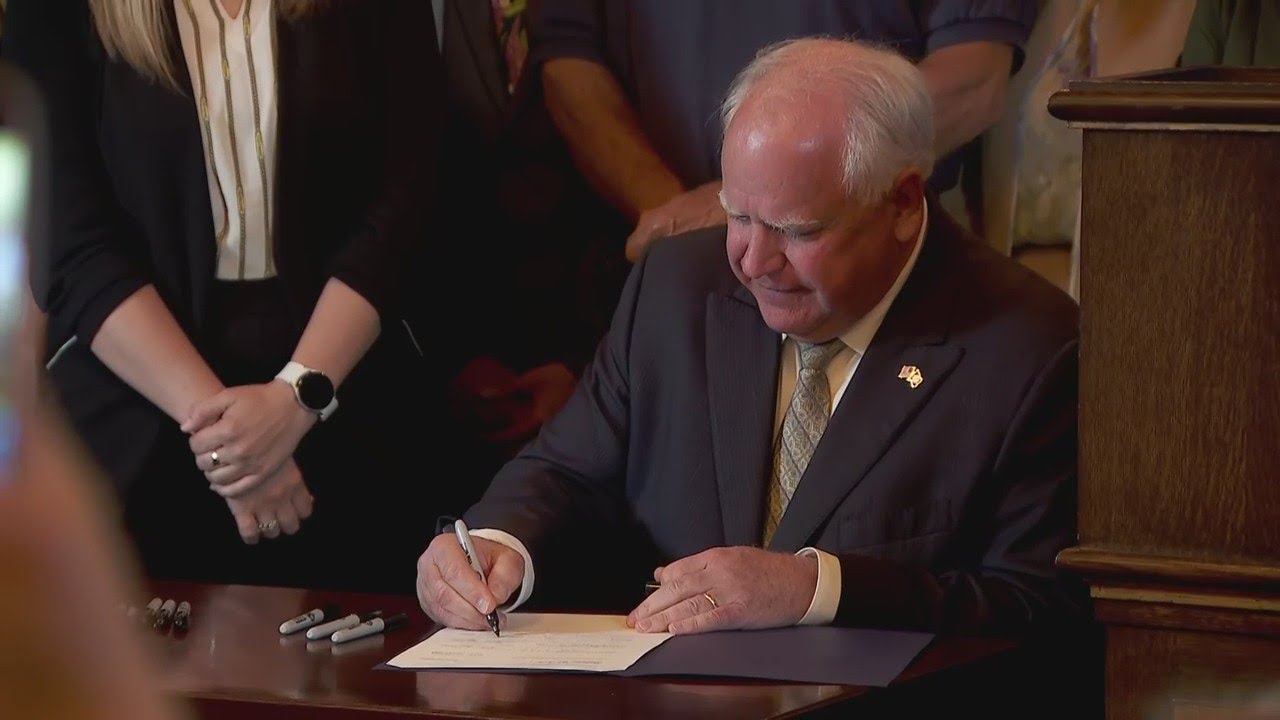 Gov. Walz signs marijuana legalization bill into law