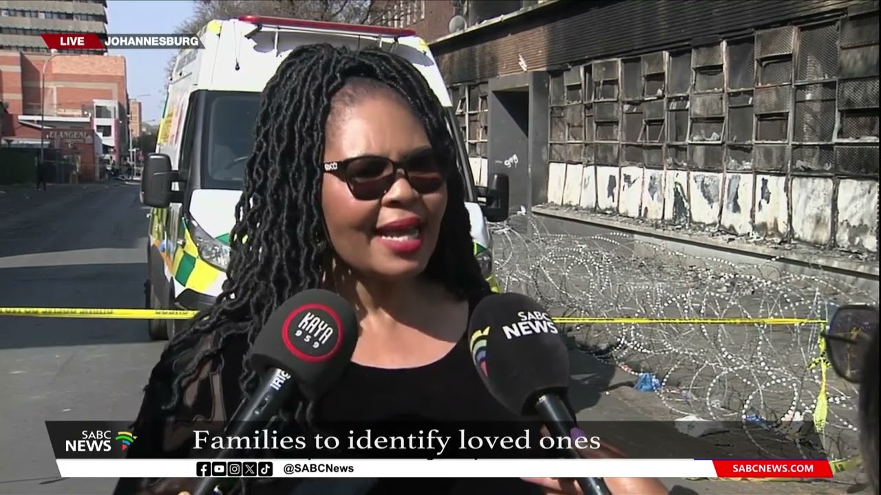 JHB CBD Fire | Gauteng Health MEC Nomantu Nkomo-Ralehoko gives an update