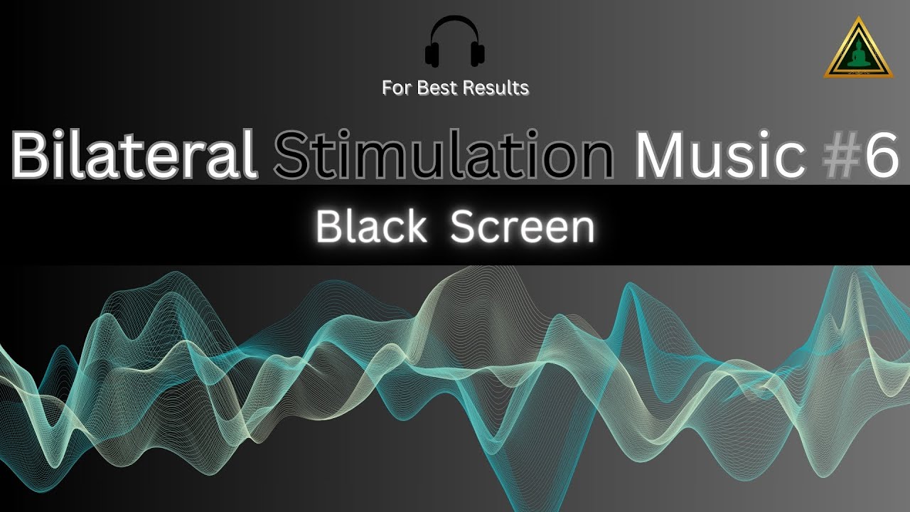 Bilateral Stimulation Music #6 | 10 Hrs Black Screen-Calming sound to relieve PTSD, anxiety & stress