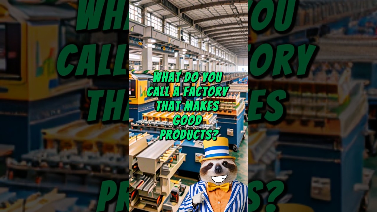 What do you call a factory that makes good products❓#jokes #dadjokes #shorts