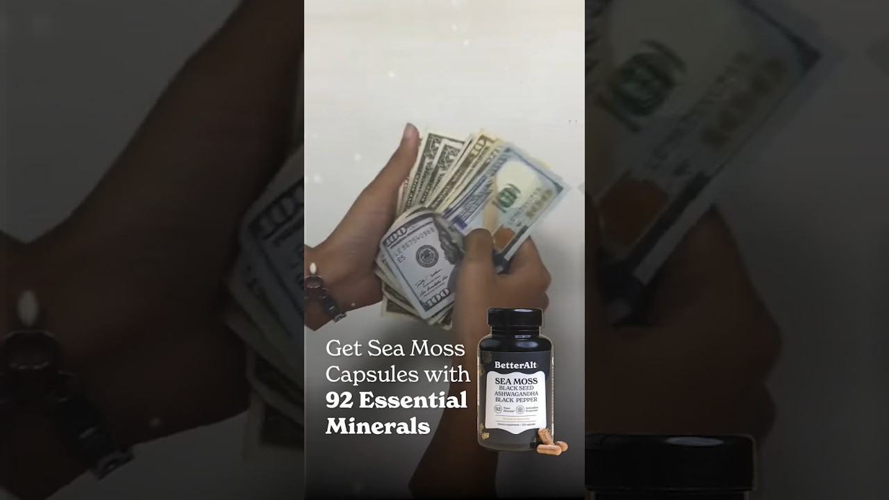 Get SEA MOSS Capsules with 92 Essential Minerals #seamoss #seamossbenefits #shorts