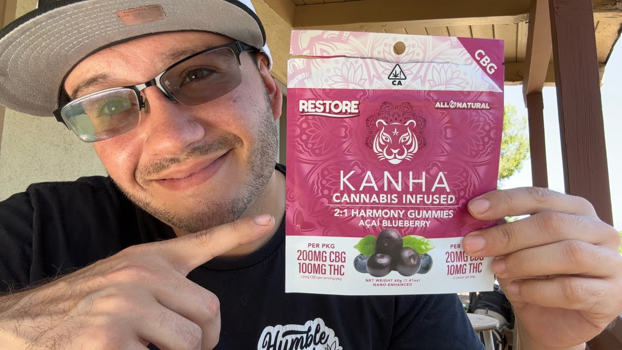 Kanha Gummies Review Featuring RESTORE 2:1 Harmony Gummies with 200MG CBG + 100MG THC in California