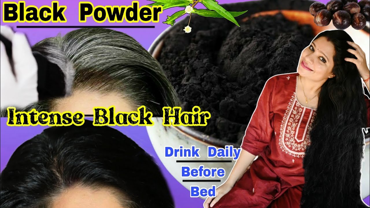 Black Powder To Get Intense Black Hair Naturally Without Dye & Indigo,Reverse Greying।Garima Singh।