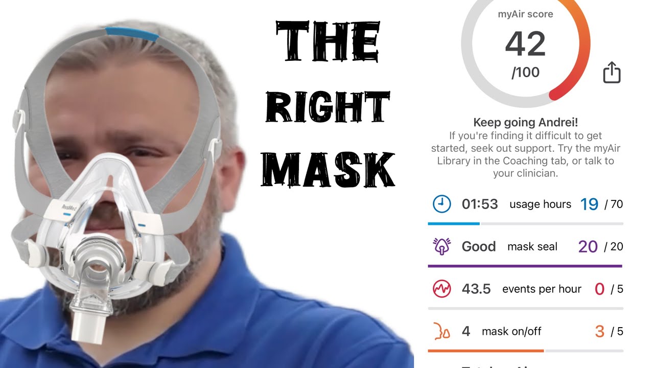 Andrei Found The Right CPAP Mask! No more leaks with the ResMed AirFit F20!