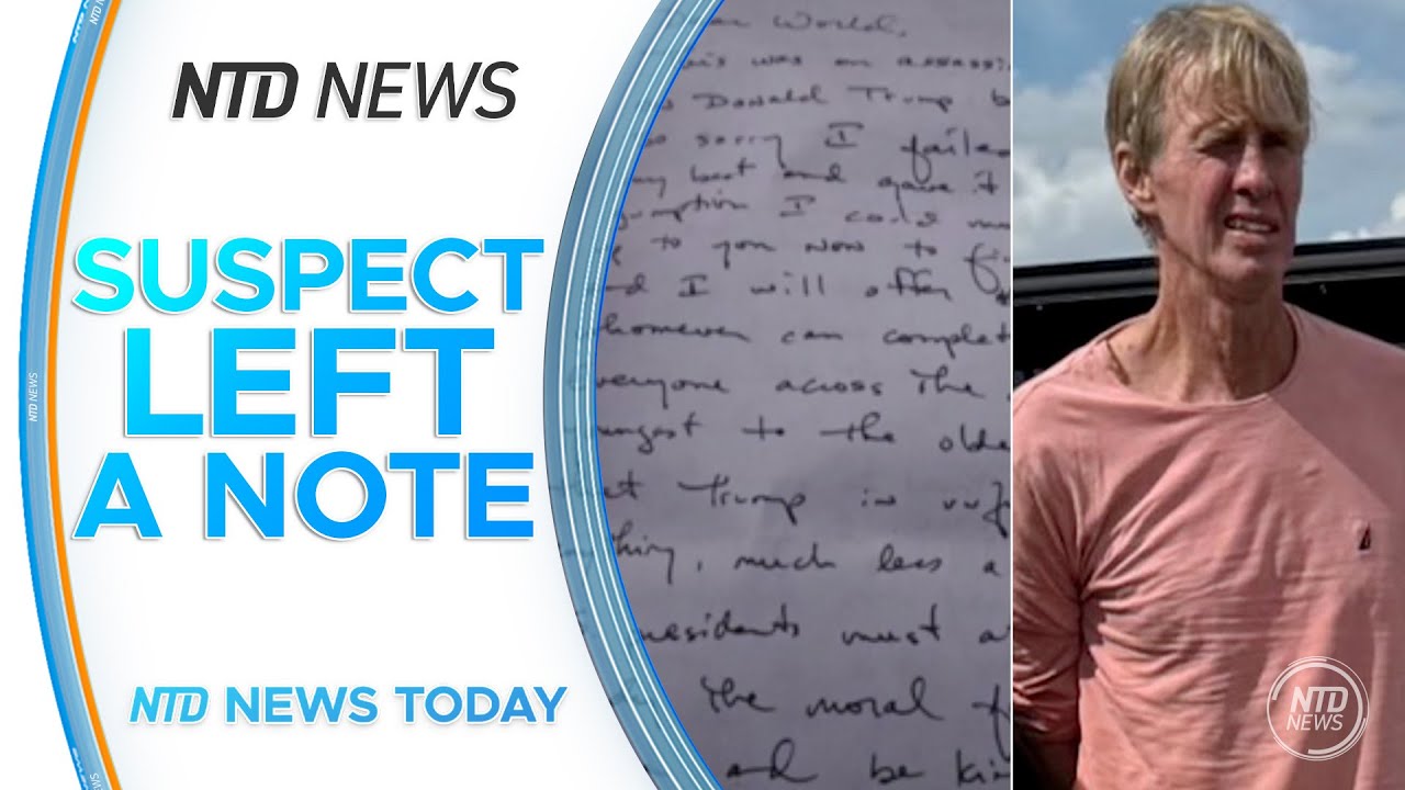 Trump Shooting Suspect Wrote Note of Plans; Trump Won't Run Again | NTD News Today