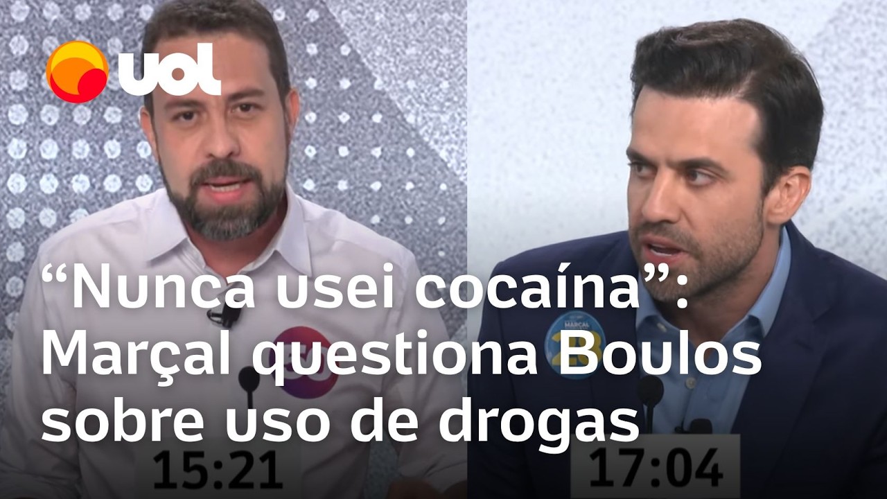 Debate UOL: Boulos é questionado por Marçal sobre drogas: 'Nunca usei cocaína; provei maconha 1 vez'