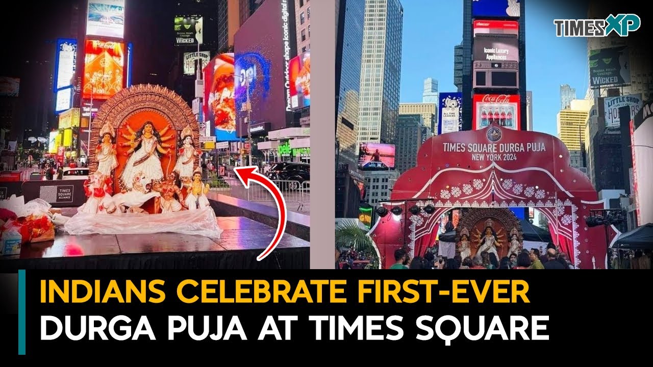 Indians in US celebrate first-ever Durga Puja at Times Square in New York