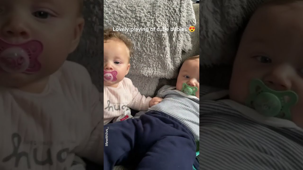 Lovely playing of cutie twins 🤩 Happy Babies Kidz View 💕 #happybabieskidzview