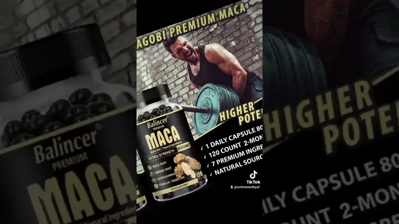 Organic Maca Root Capsules – with Ginseng Ashwagandha – Muscle Mass, Endurance and Performance