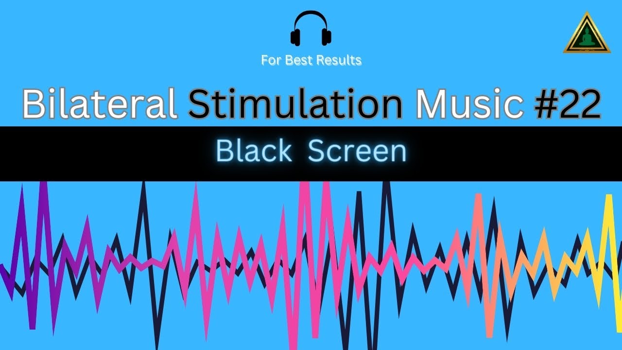 Bilateral Stimulation Music #22| 10 Hrs Black Screen-Calming sound to relieve PTSD, anxiety & stress