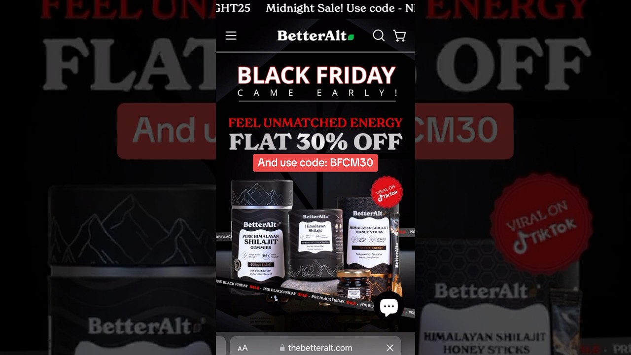 Black Friday sale flat 30% off for all BetterAlt products #betteralt #blackfridaysale2024