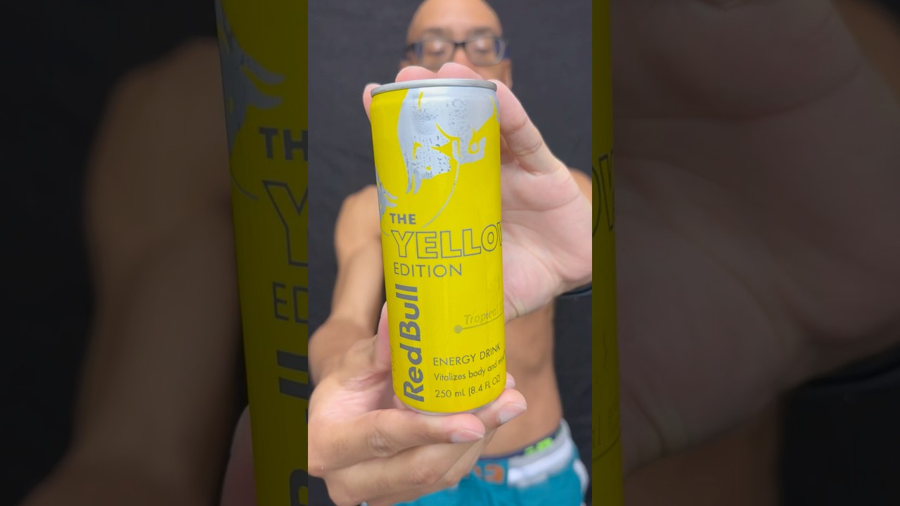 🏝️ Yellow Red Bull Tropical Red Bull energy drink 🍍  #USA #drink #foodies #foodblogger #energy