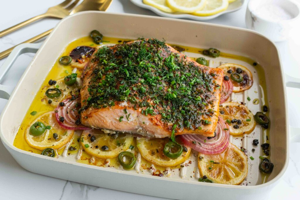 Mediterranean Baked Salmon – JSHealth