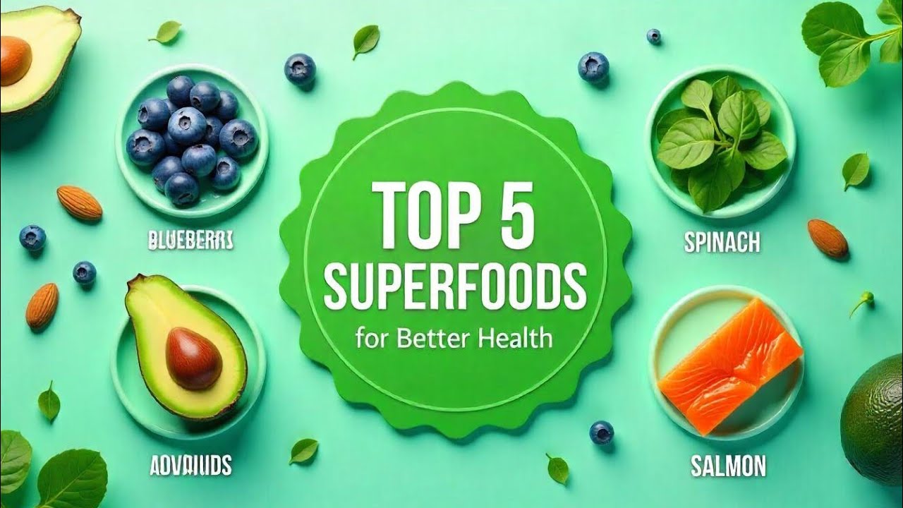 “5 Must-Have Superfoods to Boost Your Health”#motivation #homeworkoutguide #wellness #healthjourney