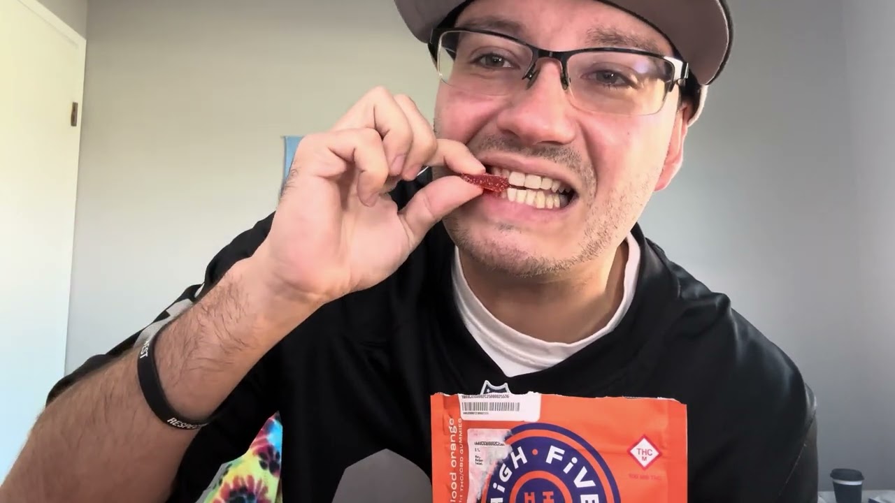 High Five THC:CBD Sweet Blood Orange Gummies Review Ft. Shangri La Dispensaries in Missouri