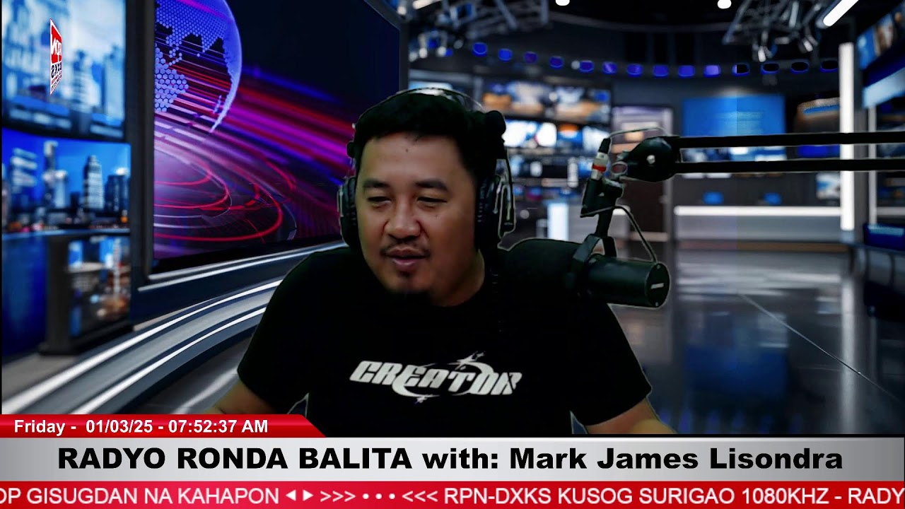 RADYO RONDA BALITA with: Mark James Lisondra  @ DXKS Surigao  January 3, 2025