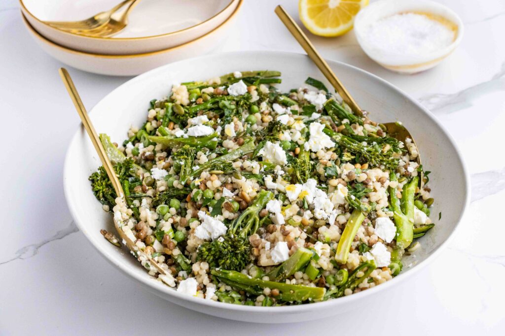 Liver-Loving Pearl Couscous, Greens & Feta Salad  – JSHealth